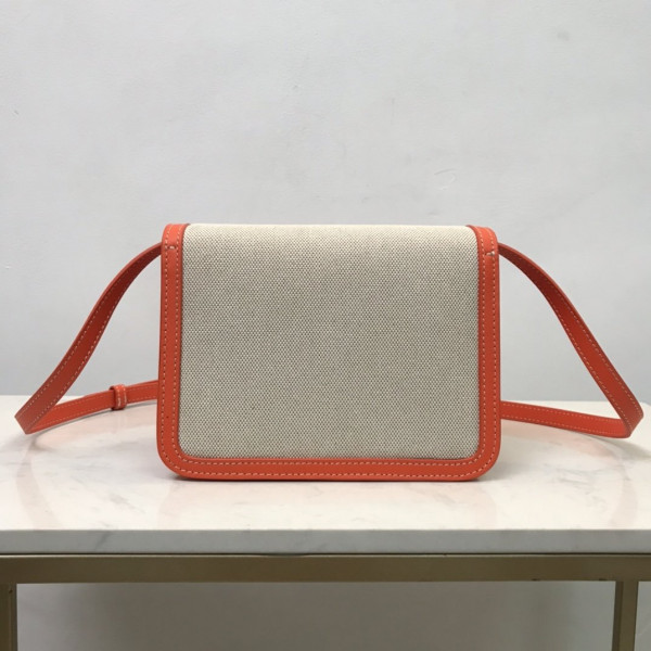 B**rry two-tone canvas and leather tb bag