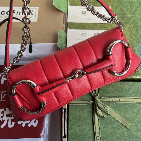 G*u*i horsebit chain big shoulder bag