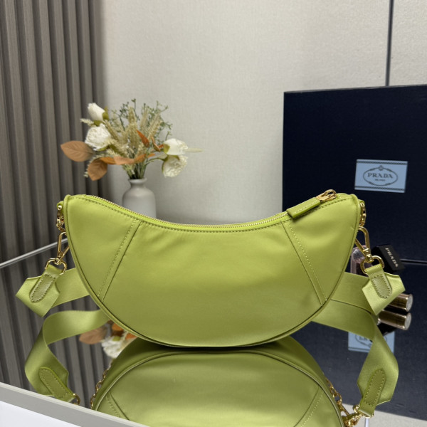 Pra*a demi-lune re-nylon shoulder bag