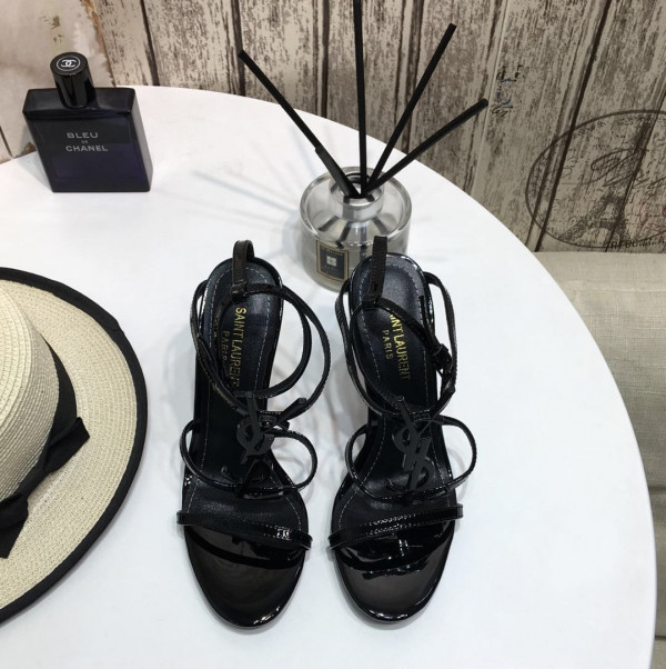 Y*L cassandra platform sandals in patent leather